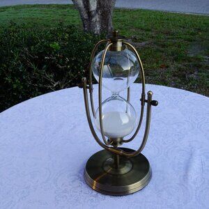 Hourglass Timer, Sand Clock 60 Minutes,Brass Metal Hour Glass Sandglass for Home